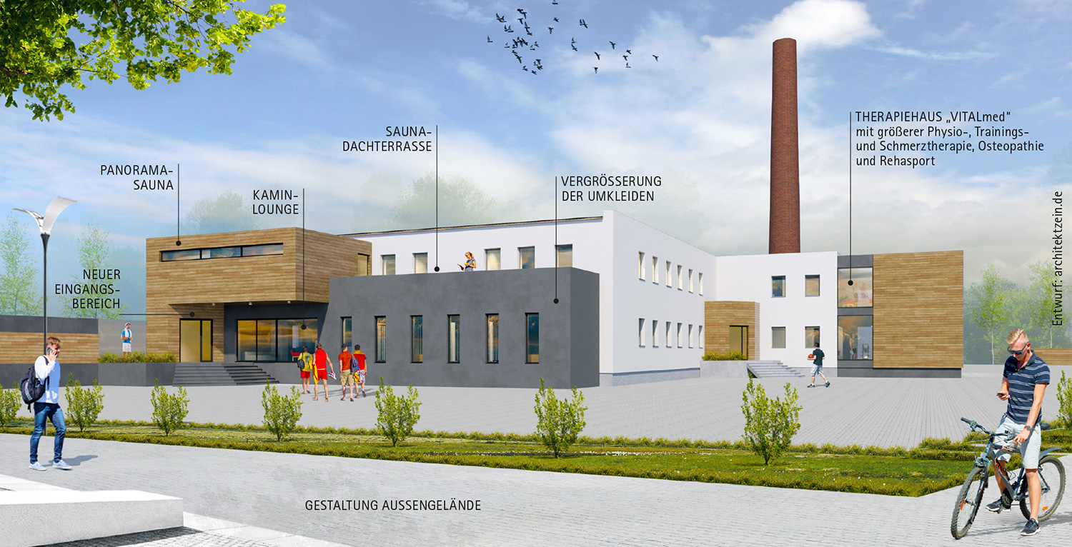 Fitnessstudio Aktivital Dessau - Visualisierung des Quartiers